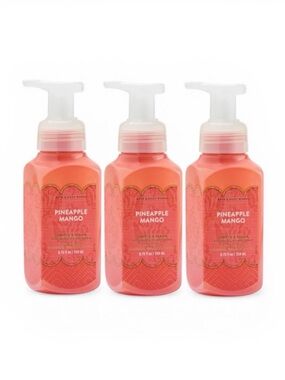 NEW Bath & Body Works PINEAPPLE MANGO 3-Piece Gentle & Clean Foaming Soap